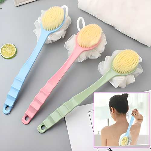 Premium Back Scrubber Brush for Shower – Long Handle, Soft Nylon Bristles, Deep Cleansing
