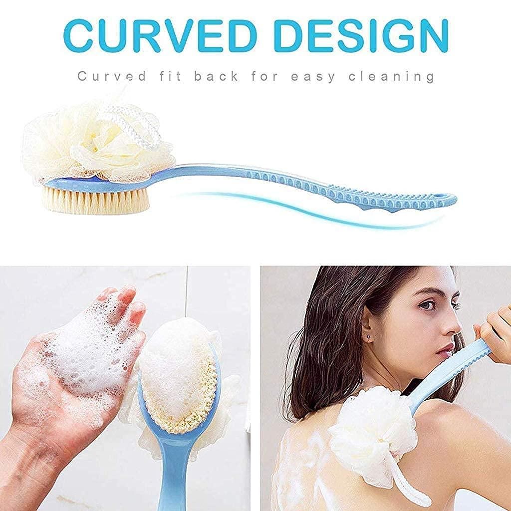 Premium Back Scrubber Brush for Shower – Long Handle, Soft Nylon Bristles, Deep Cleansing